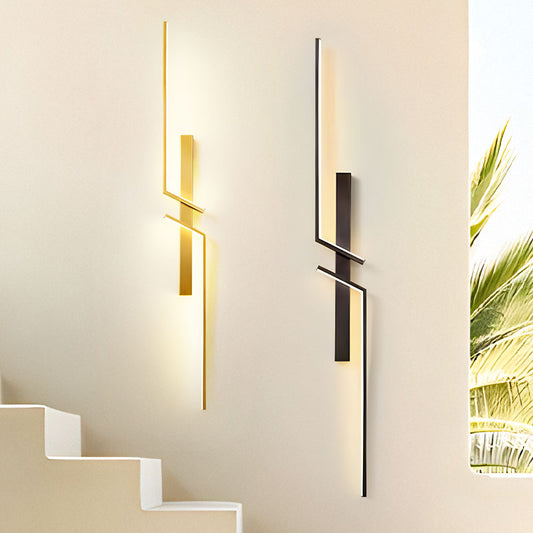 Black Gold LED Wall Lamp - Modern Indoor Lighting