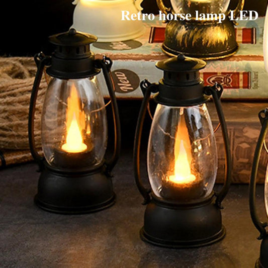 Retro LED Lantern - Bright Portable Candle Light