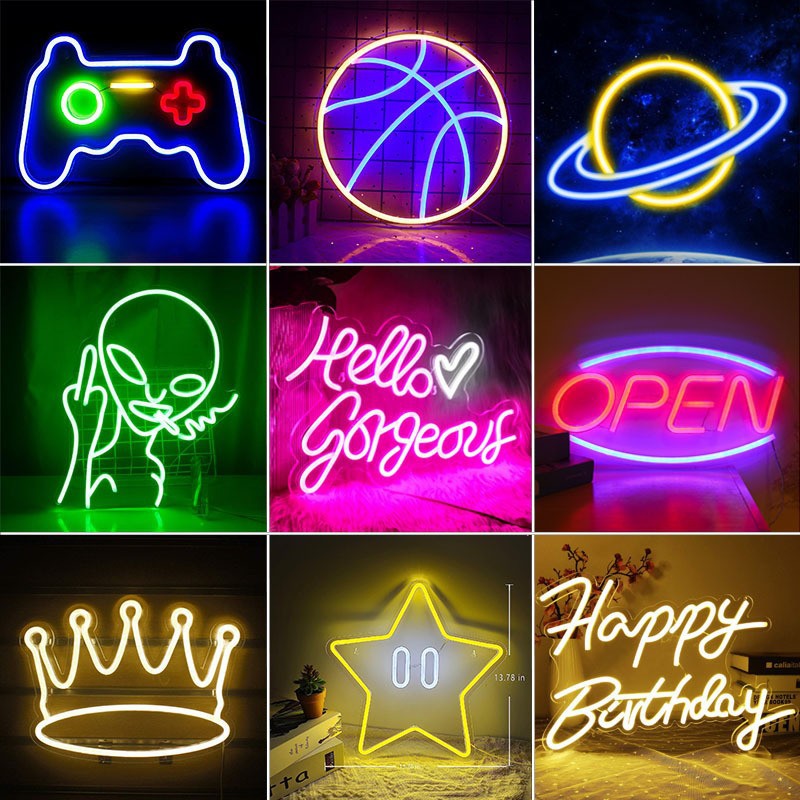 Transparent Neon Backboard - Decorative Wall Light