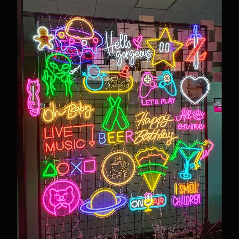 Transparent Neon Backboard - Decorative Wall Light