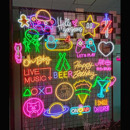 Transparent Neon Backboard - Decorative Wall Light