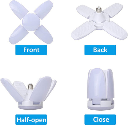 Foldable LED Fan Bulb - 28W Industrial Ceiling Light