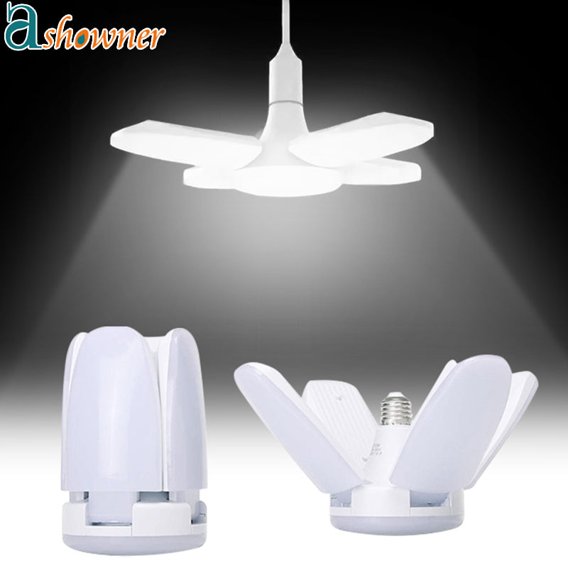 Foldable LED Fan Bulb - 28W Industrial Ceiling Light