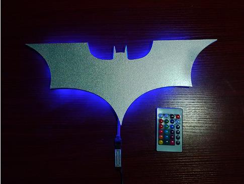 ZK30 3D Batman Night Light - Remote-Controlled Decor Lamp